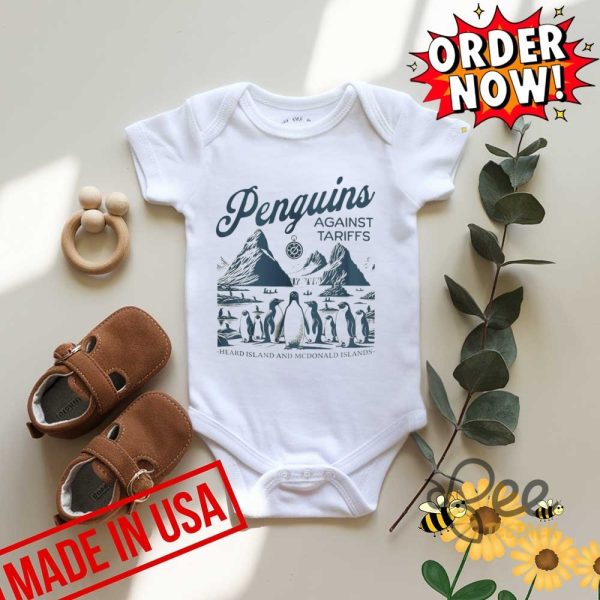 Penguins against tariffs funny trump tariffs shirt