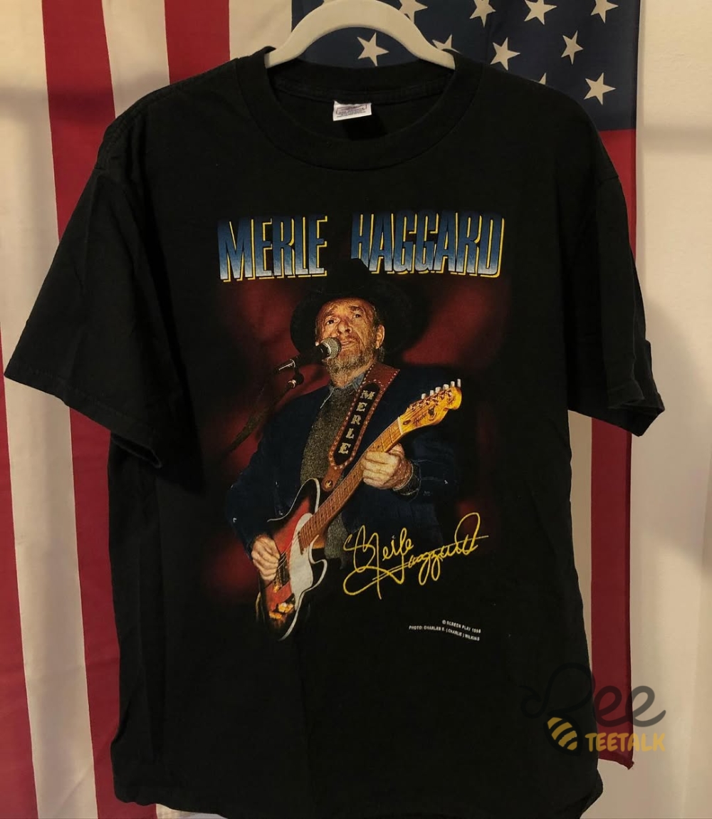 Reprinted 1998 Merle Haggard Shirt 11 Reprinted 1998 Merle Haggard Shirt