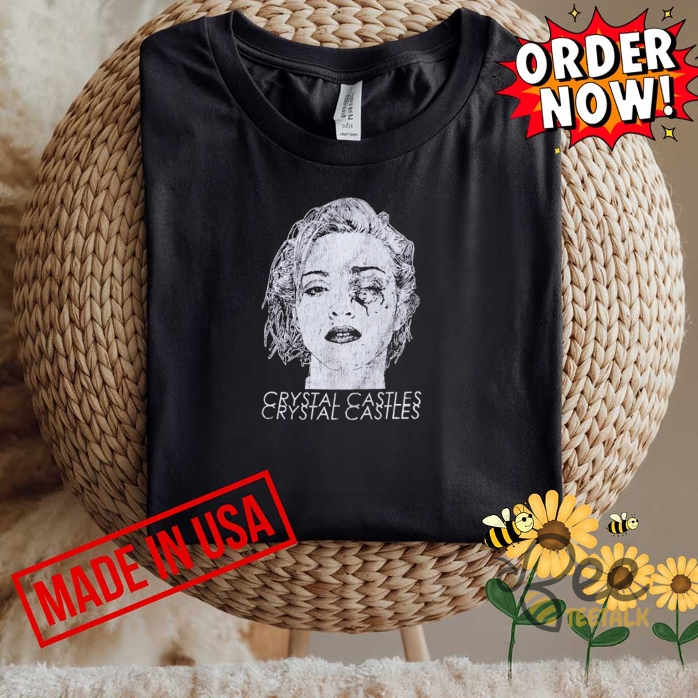 Crystal Castles Madonna Band Shirt Reprinted 8 Crystal Castles madonna band Shirt reprinted