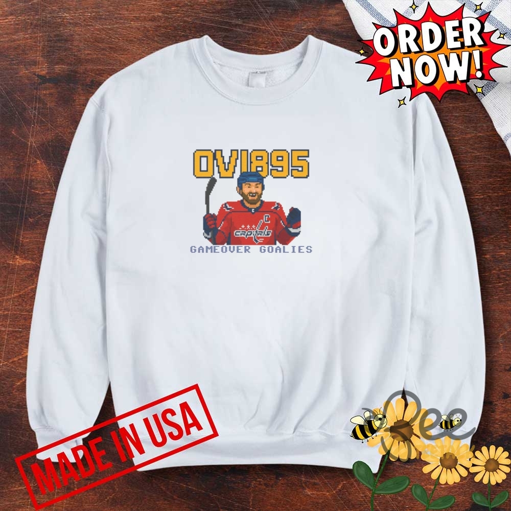Ovechkin 895 32 Bit Pixel Art Hockey Legend Tee Shirt 8 Ovechkin 895 32 Bit Pixel Art Hockey Legend Tee Shirt