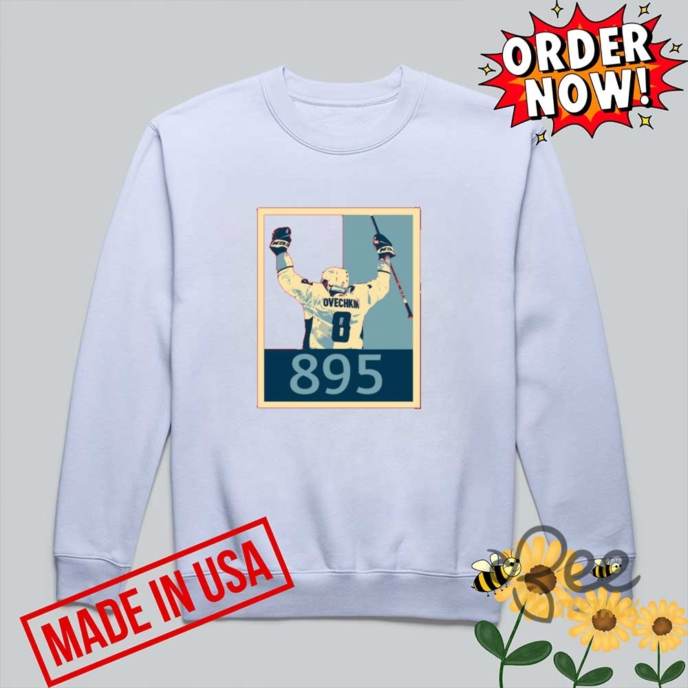 Alexander Ovechkin 895 Goals Record Hockey T Shirt 9 Alexander Ovechkin 895 Goals Record Hockey T Shirt