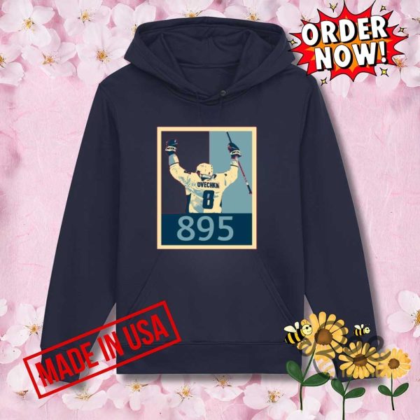 Alexander ovechkin 895 goals record hockey t shirt