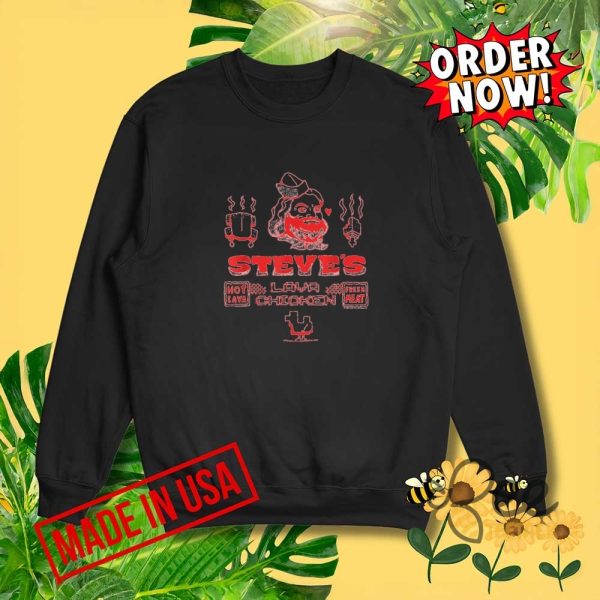 Steves lava chicken restaurant shirt minecraft chicken jockey shirt