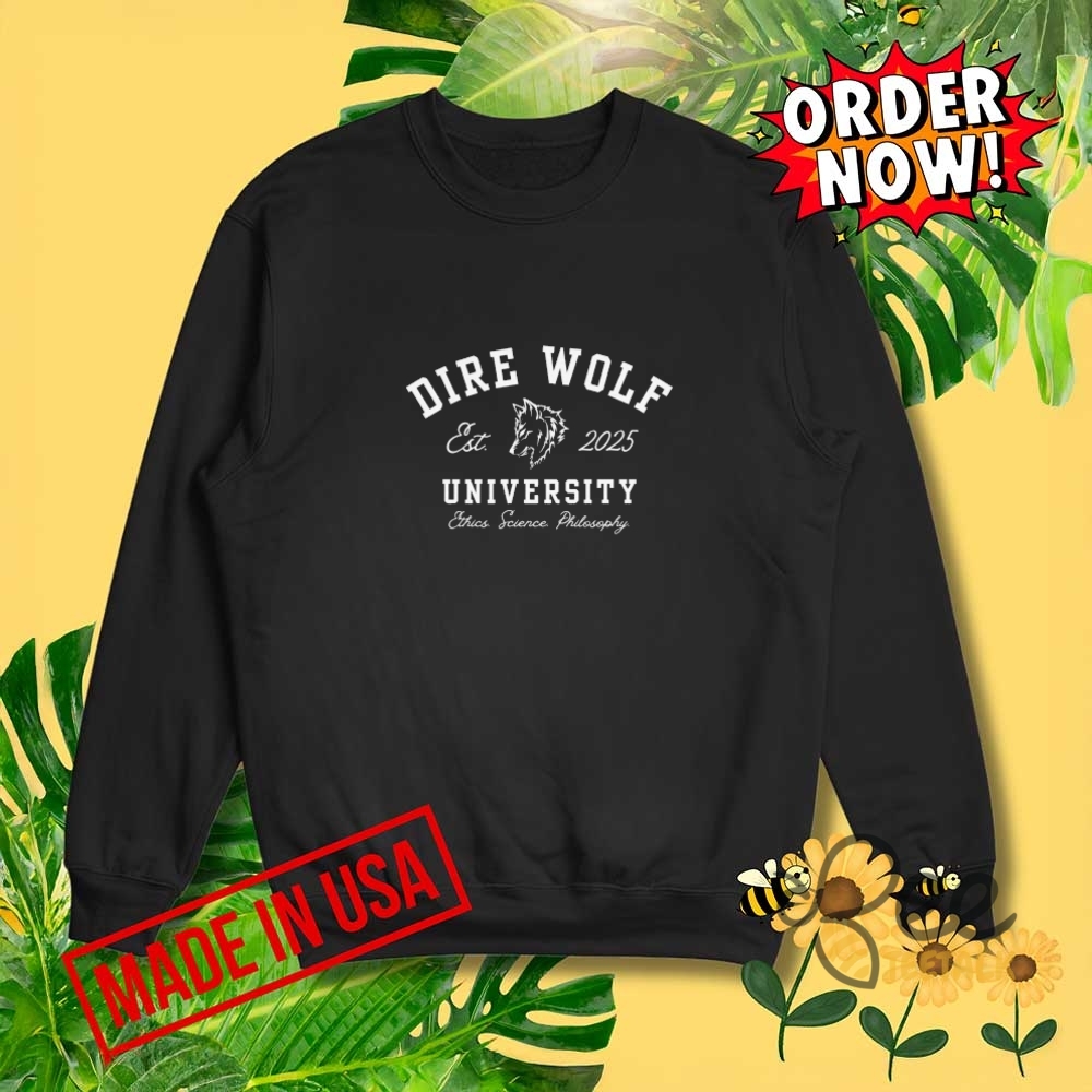 Dire Wolf University Tee Shirt Extinct Animalscience Lovers 4 Dire Wolf University Tee Shirt Extinct AnimalScience Lovers