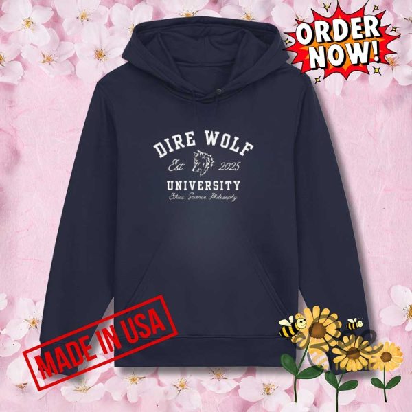 Dire wolf university tee shirt extinct animalscience lovers