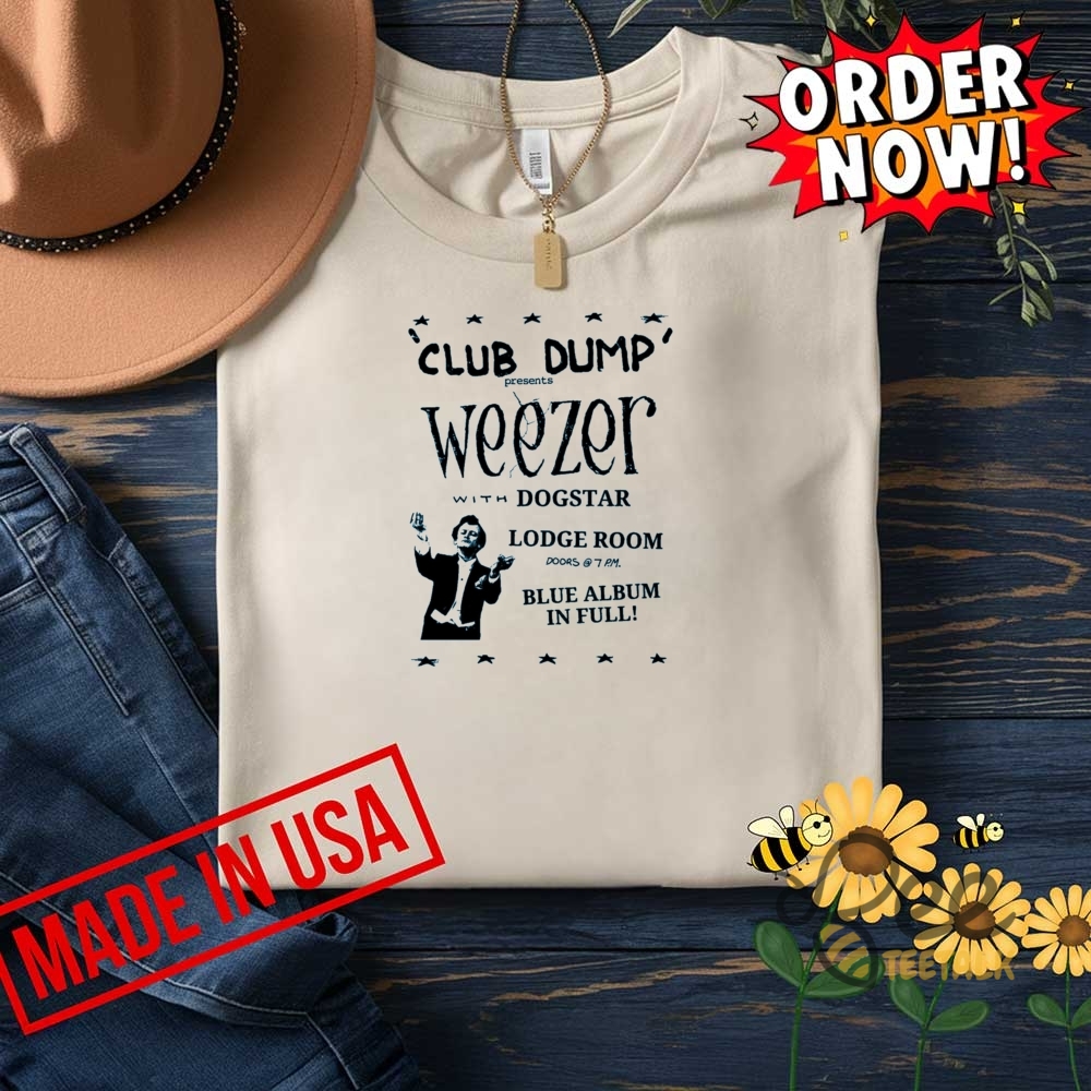 Weezer T Shirt Lodge Room March 15 Blue Album In Full Show Reprinted 7 Weezer T shirt Lodge Room March 15 Blue Album In Full Show Reprinted