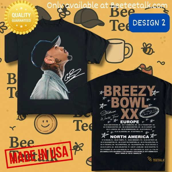 Chris brown tour shirt 2025 breezy bowl xx
