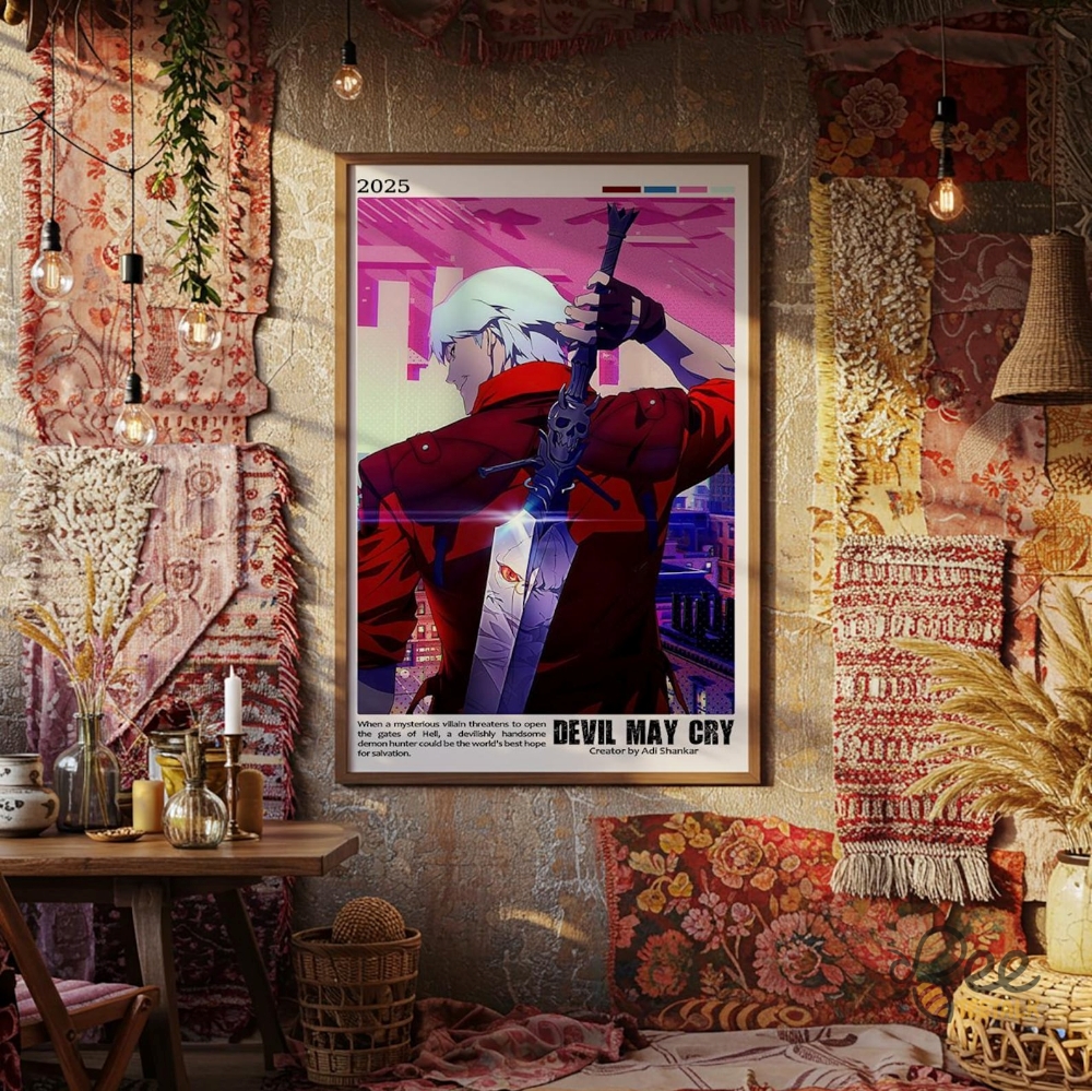 Devil May Cry 2025 Canvas Framed Poster High Quality 5 Devil May Cry 2025 Canvas Framed Poster High Quality