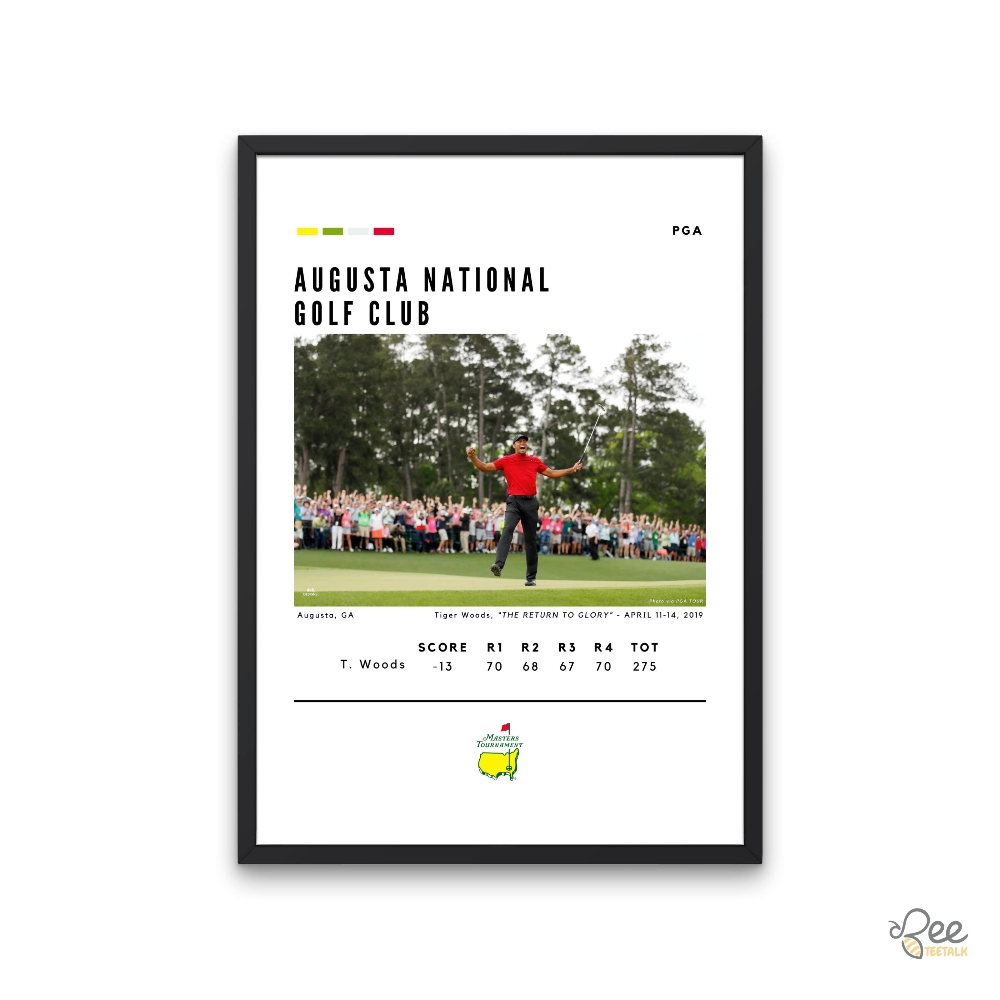 Tiger Woods The Return To Glory 2019 Masters Tournament Framed Poster Wall Art 9 Tiger Woods The Return to Glory 2019 Masters Tournament Framed Poster Wall Art
