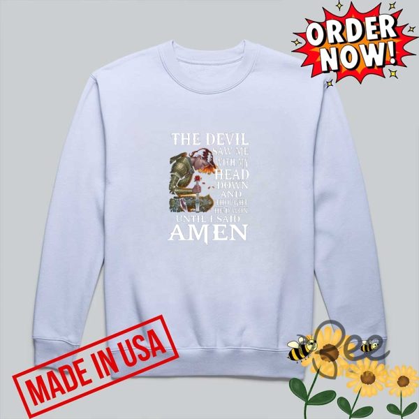 Women warrior the devil saw me with my head down shirt