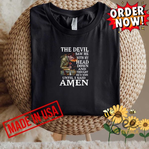 Women warrior the devil saw me with my head down shirt
