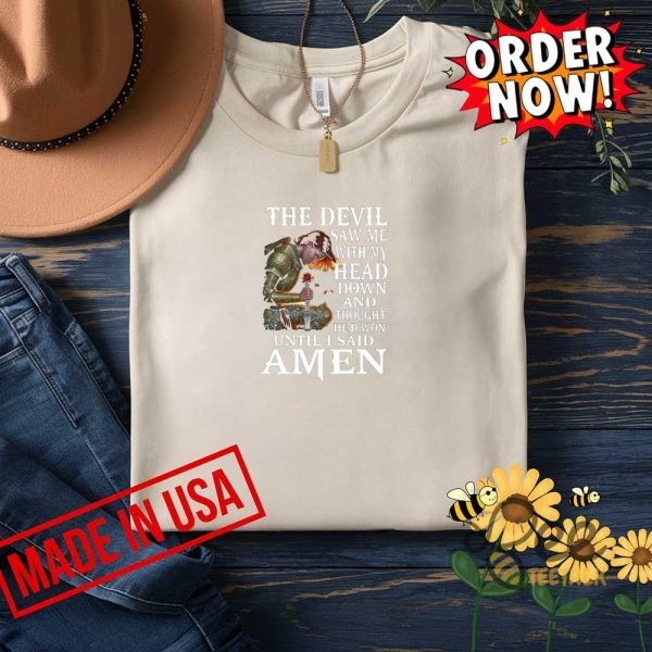Women warrior the devil saw me with my head down shirt
