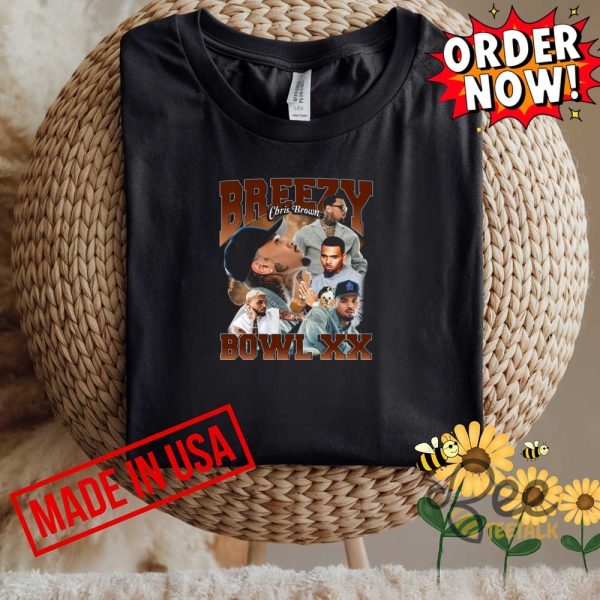 Chris brown breezy bowl xx tour 2025 tshirt sweatshirt hoodie