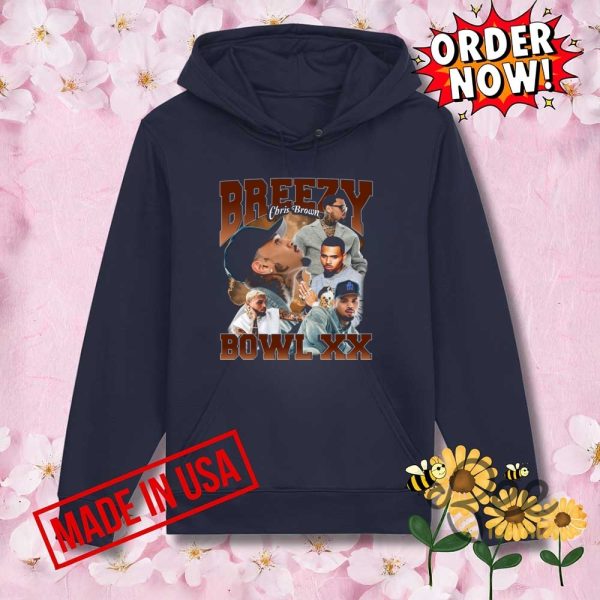 Chris brown breezy bowl xx tour 2025 tshirt sweatshirt hoodie