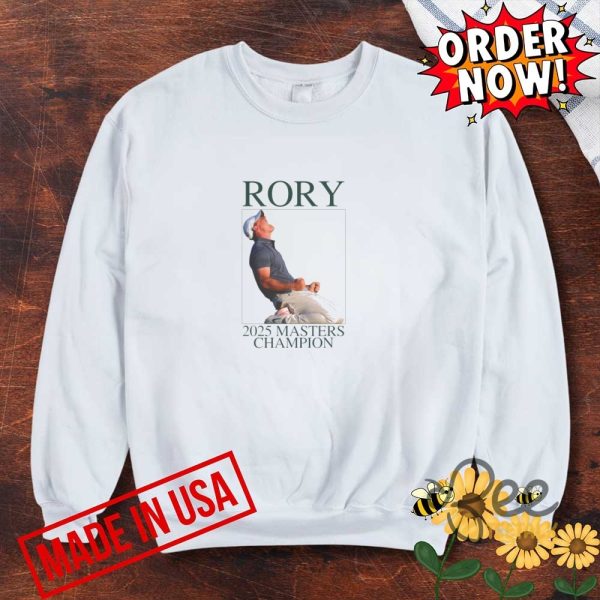 Rory mcilroy winner 2025 golf masters champion shirt