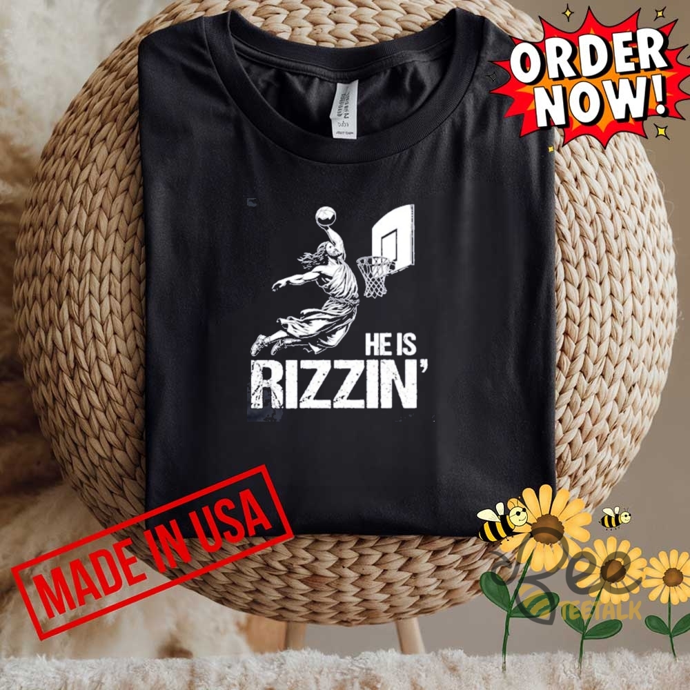 He Is Rizzin Jesus Playing Basketball Funny Shirt 8 He Is Rizzin Jesus Playing Basketball Funny Shirt