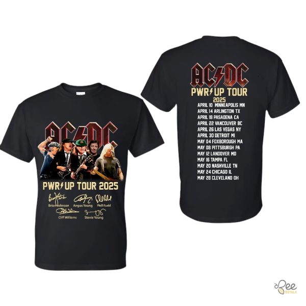 Acdc graphic tee power up 2025 pwr up tour gift for fan
