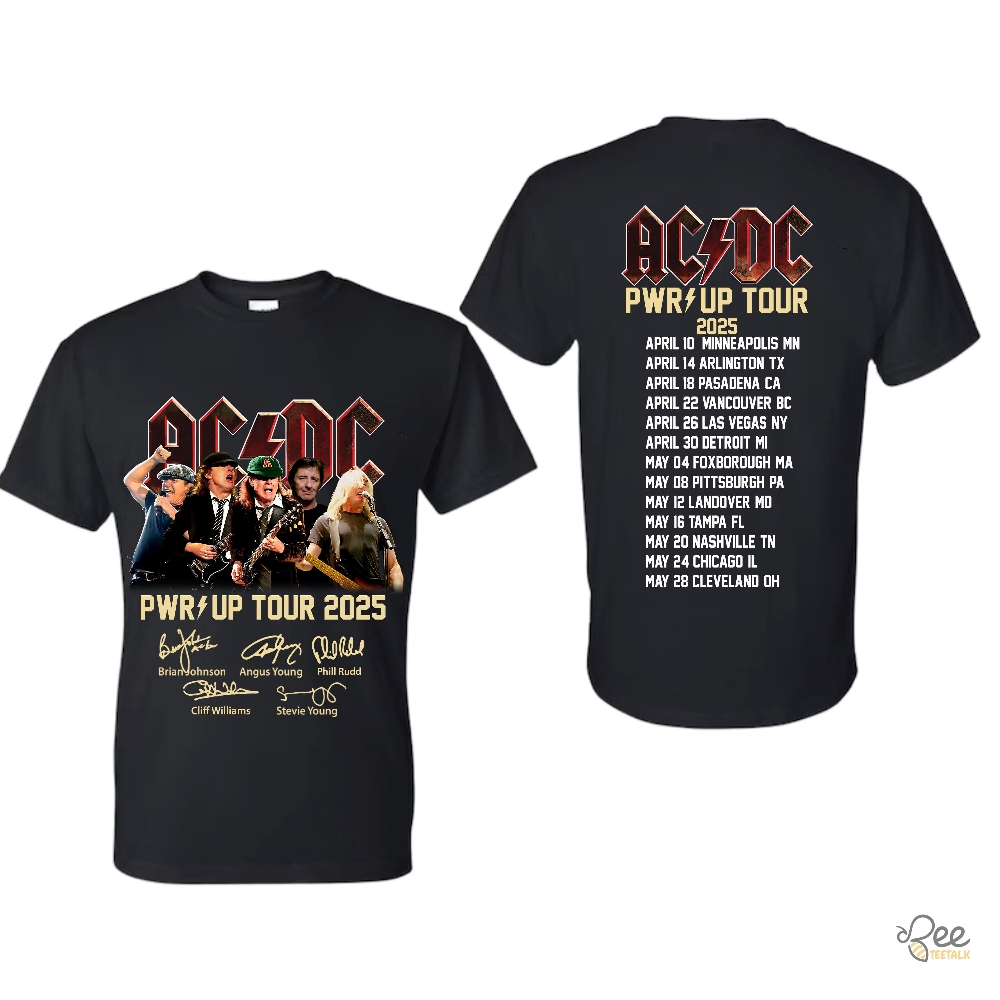 Acdc Graphic Tee Power Up 2025 Pwr Up Tour Gift For Fan 13 Acdc Graphic Tee Power Up 2025 Pwr Up Tour Gift For Fan