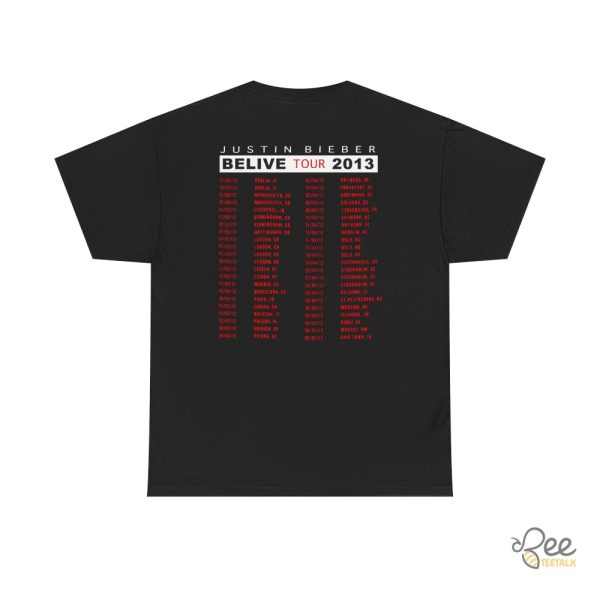 Justin bieber believe tour shirt
