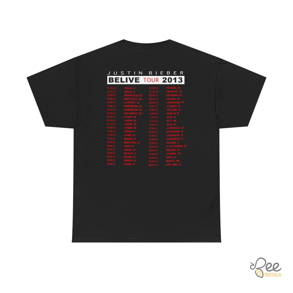 Justin Bieber Believe Tour Shirt 9 Justin Bieber Believe Tour Shirt