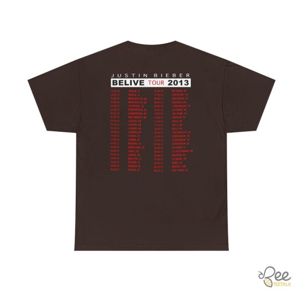 Justin bieber believe tour shirt
