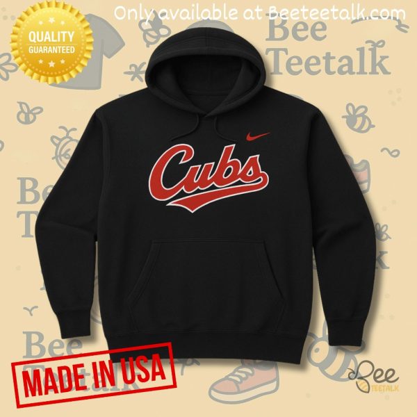 Vintage nike chicago cubs center swoosh hoodie t shirt sweatshirt