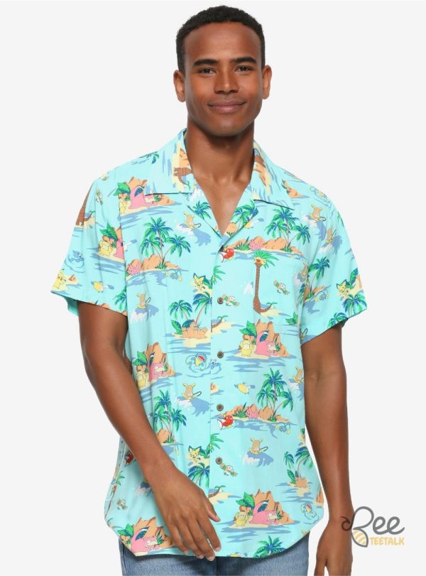 Pokemon island hawaiian shirt