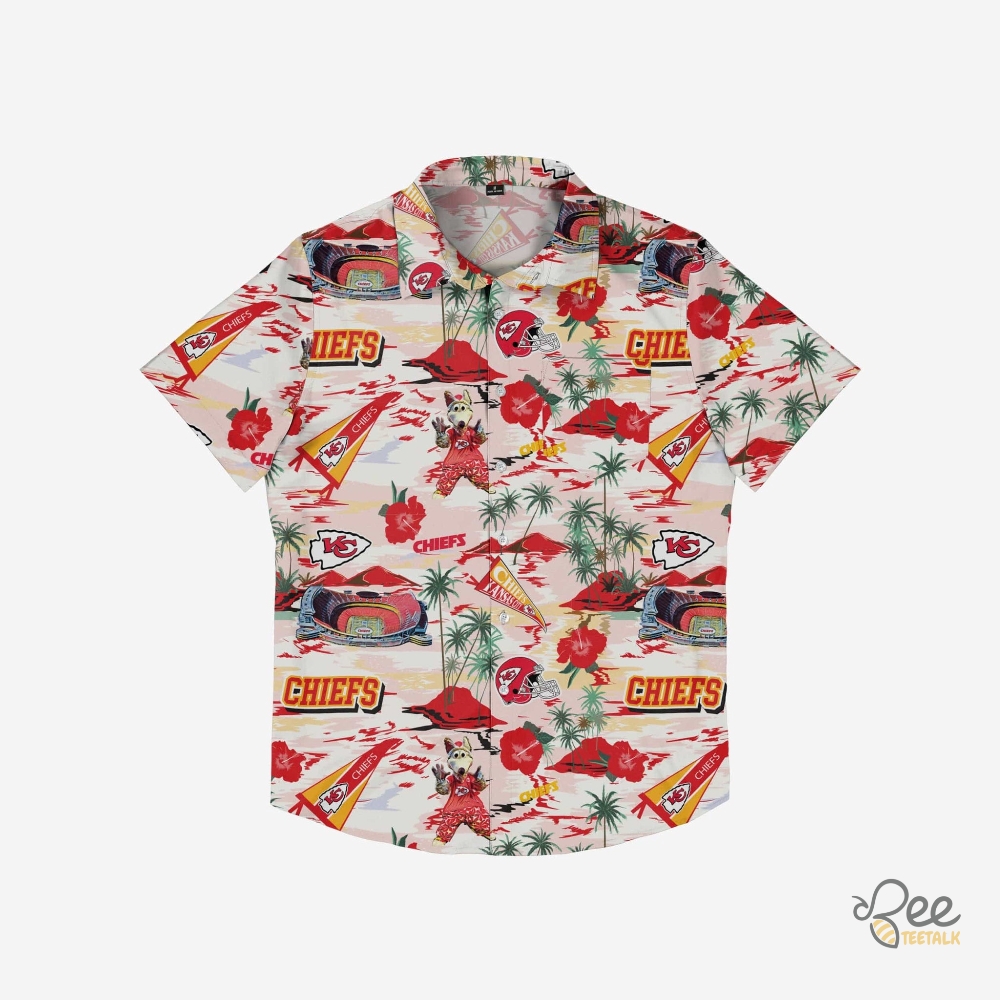 Nfl Kansas City Chiefs Button Up Hawaiian Shirt 7 NFL Kansas City Chiefs Button Up Hawaiian Shirt