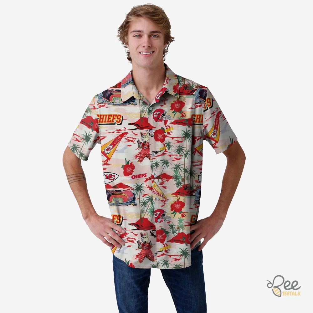 Nfl Kansas City Chiefs Button Up Hawaiian Shirt 8 NFL Kansas City Chiefs Button Up Hawaiian Shirt