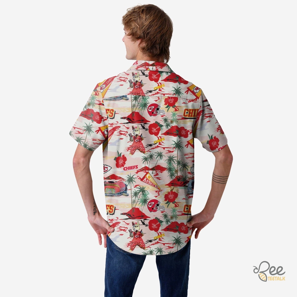 Nfl Kansas City Chiefs Button Up Hawaiian Shirt 9 NFL Kansas City Chiefs Button Up Hawaiian Shirt