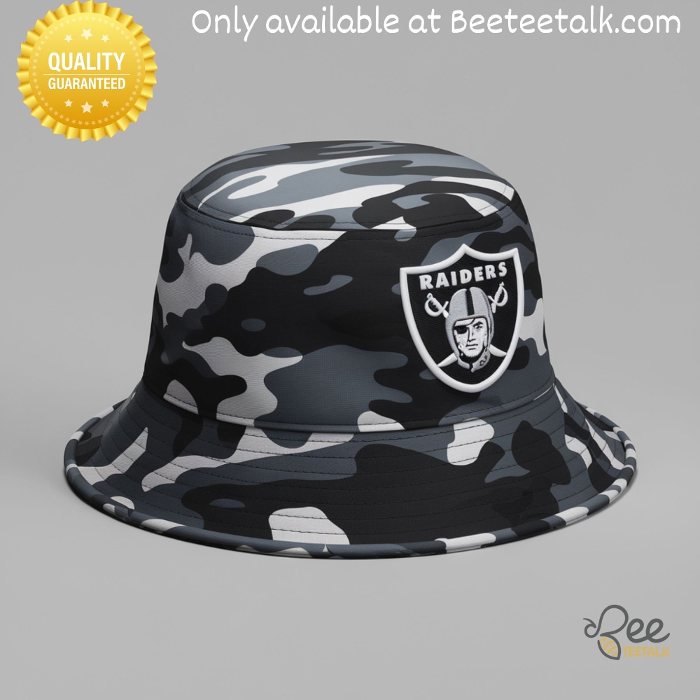 Las Vegas Raiders Nfl Bucket Hat Camo 2 Las Vegas Raiders NFL Bucket Hat Camo