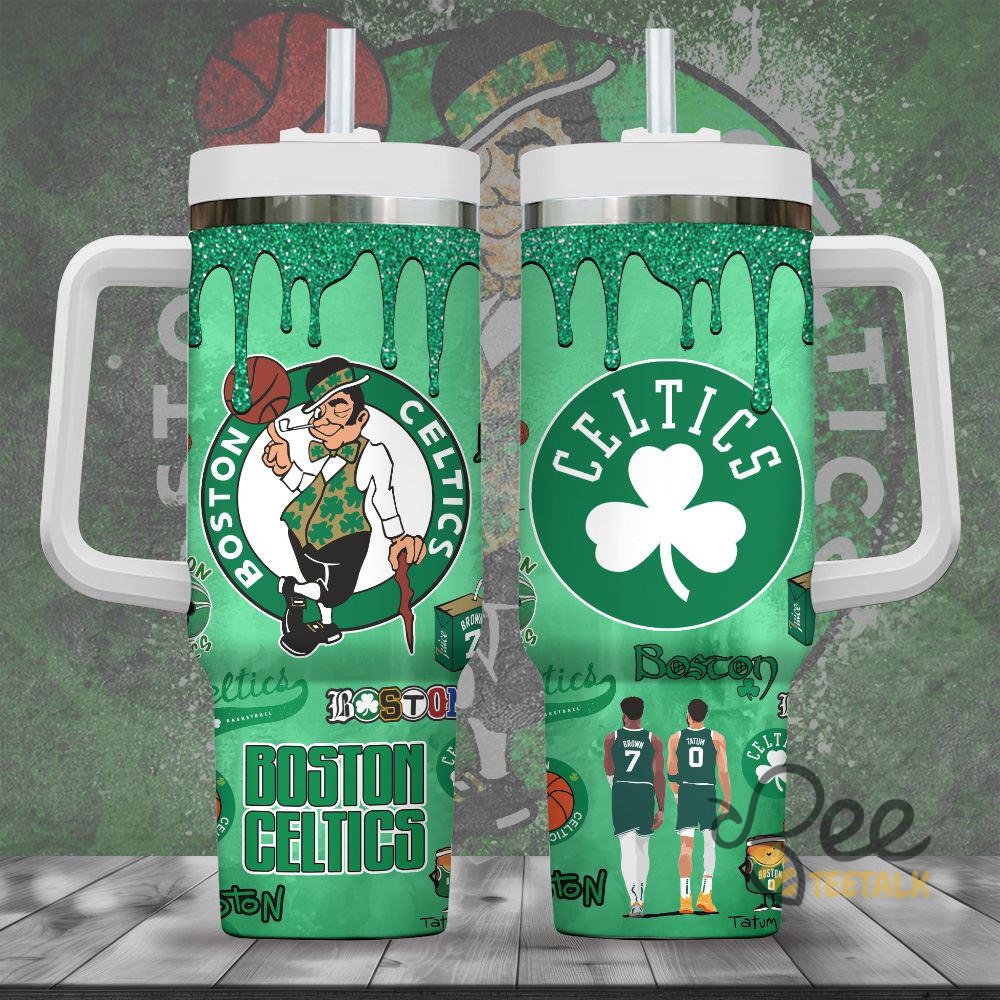 Boston Celtics Green Lucky 40Oz Stanley Tumbler Dupe 2 Boston Celtics Green Lucky 40oz Stanley Tumbler Dupe