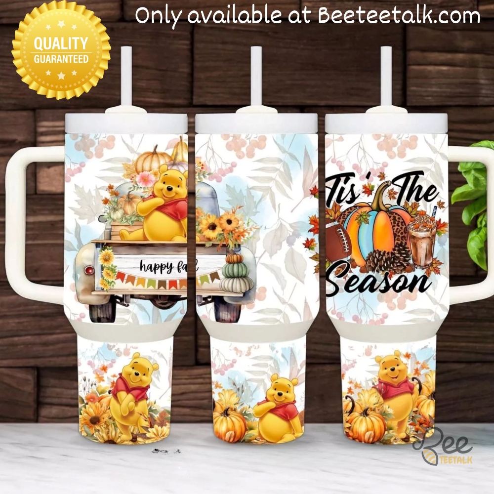 40Oz Tis The Season Winnie The Pooh Stanley Tumbler Dupe With Straw 2 40oz Tis the season Winnie the Pooh Stanley Tumbler dupe with straw