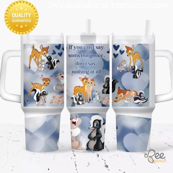 40oz if you cant say anything nice bambi stanley tumbler dupe