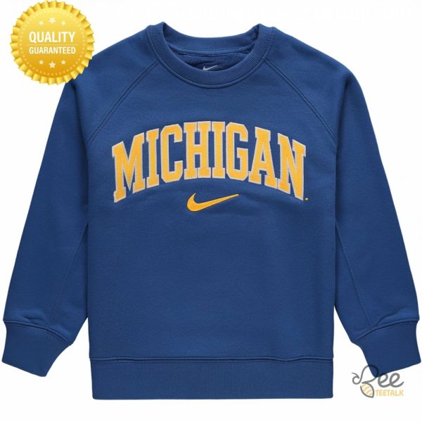 New nike michigan wolverines embroidered sweatshirt t shirt hoodie