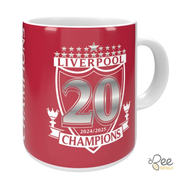 Liverpool champions mug 20 times 2024 2025