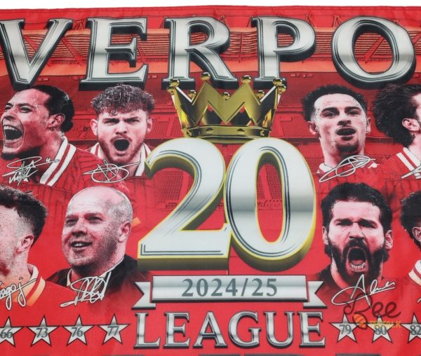Liverpool champions flag 20 times 2024 2025