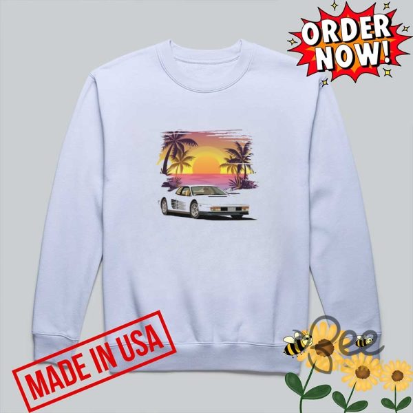 Miami vice ferrari testarossa shirt