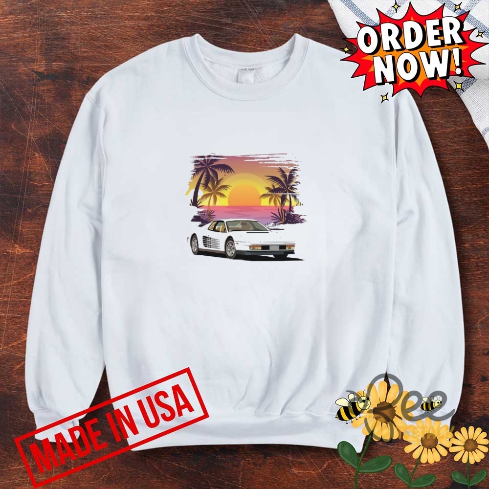 Miami Vice Ferrari Testarossa Shirt 10 Miami Vice Ferrari Testarossa Shirt