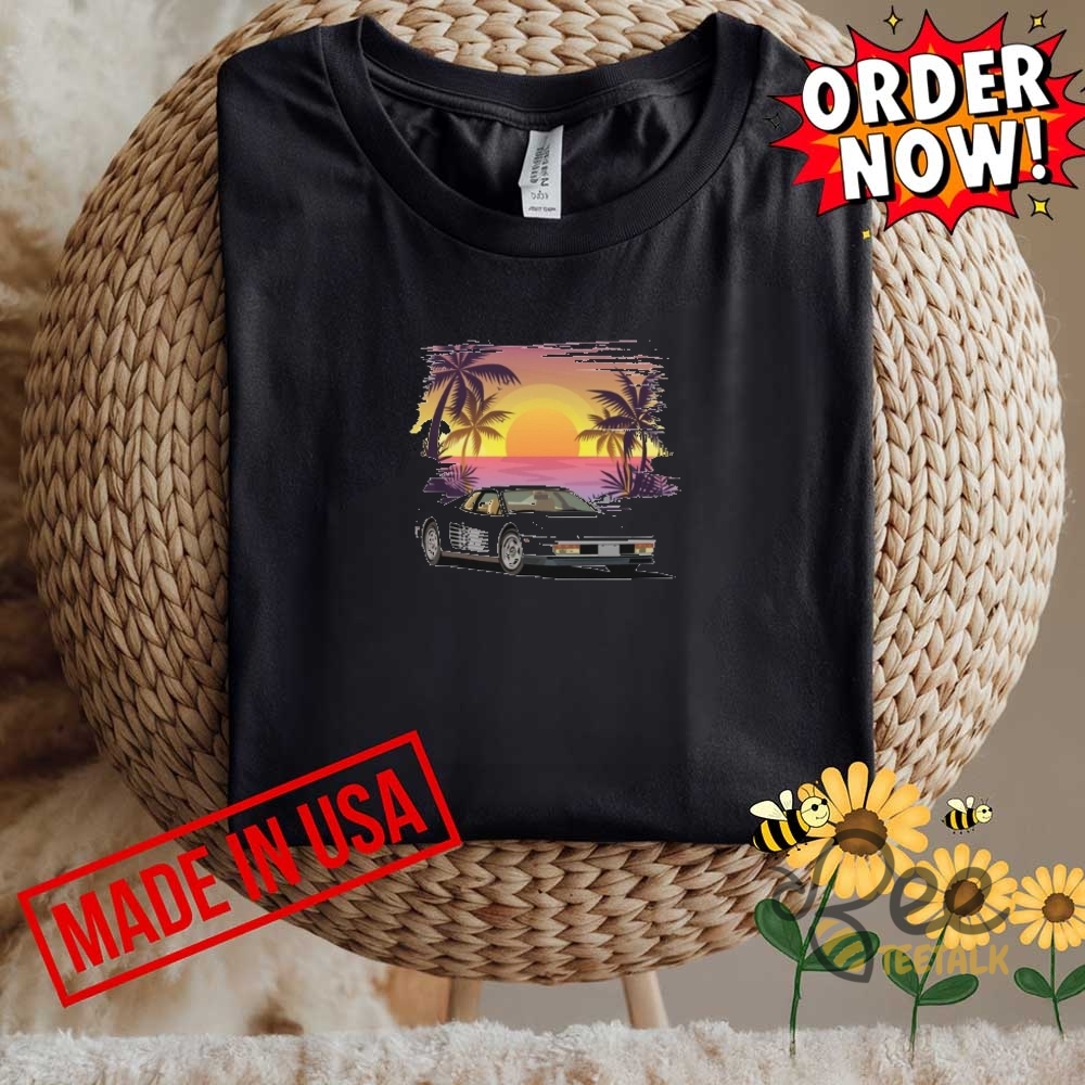 Miami Vice Ferrari Testarossa Shirt 11 Miami Vice Ferrari Testarossa Shirt
