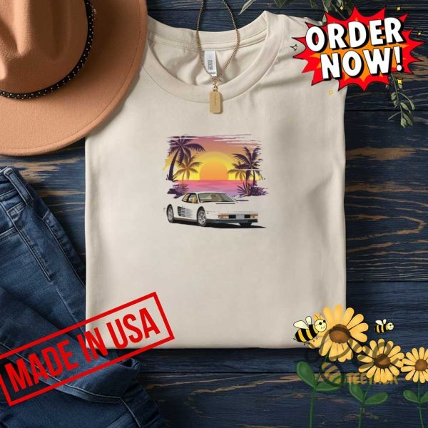 Miami vice ferrari testarossa shirt