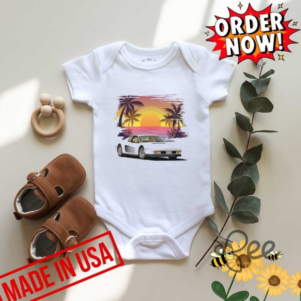 Miami vice ferrari testarossa shirt