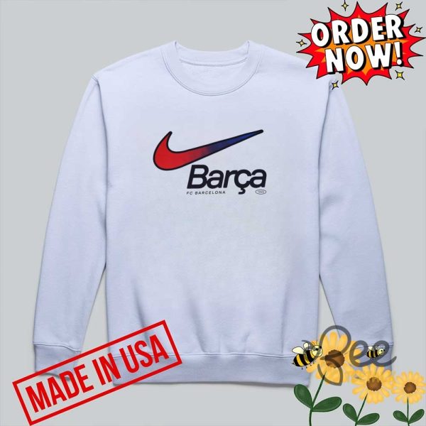 Nike x barca fc barcelona swoosh soccer shirt
