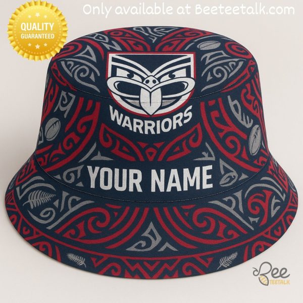 Personalized new zealand warriors nrl bucket hat for fan