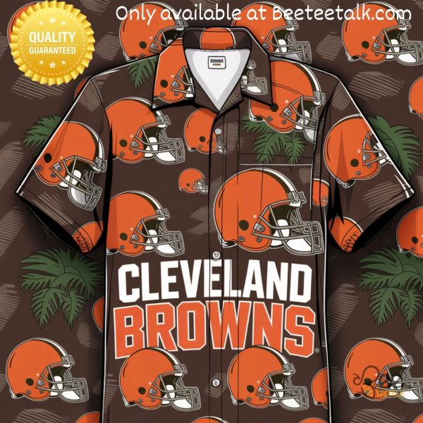 Cleveland browns hawaiian shirt classic logos and emblems
