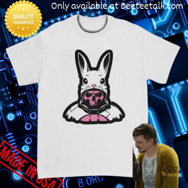Rabbit skull human shirt worn by benson in the passenger
