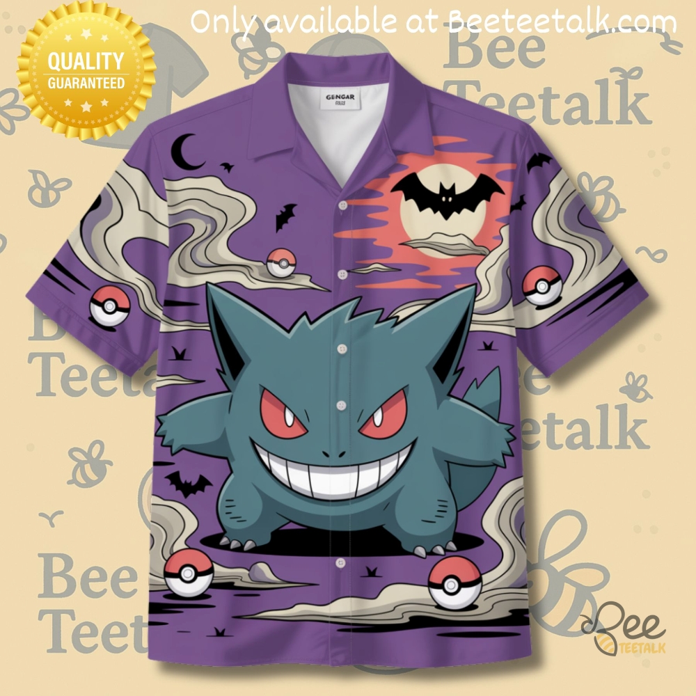 Pokemon Gengar Hawaiian Shirt 3 Pokemon Gengar Hawaiian Shirt