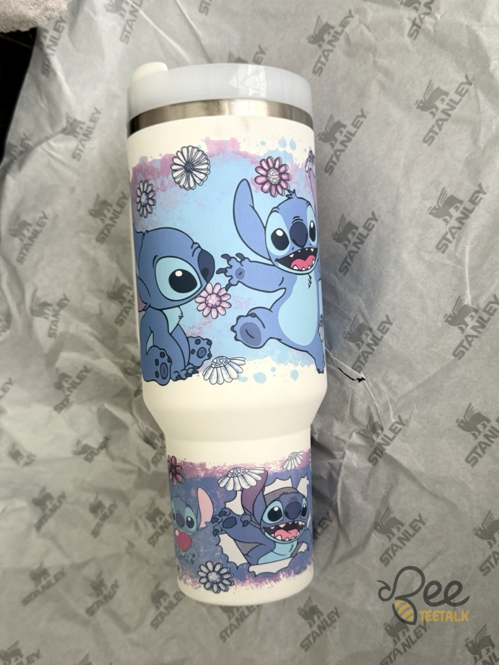 Stitch Floral Tumbler 40 Oz Stanley Cup Dupe 9 Stitch Floral Tumbler 40 Oz Stanley Cup Dupe