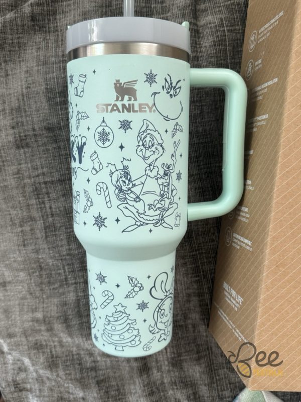 Grinch tumbler 40 oz stanley cup dupe