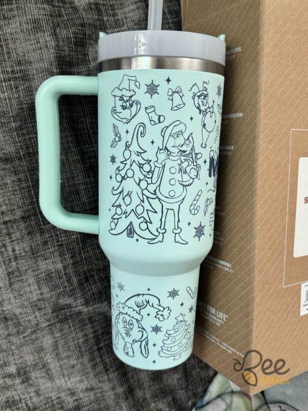 Grinch tumbler 40 oz stanley cup dupe